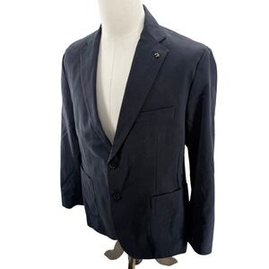 PIOMBO Mens Navy Blazer Jacket 2 Button Size 54 EUR 44 US‎ MSRP 199